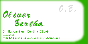 oliver bertha business card